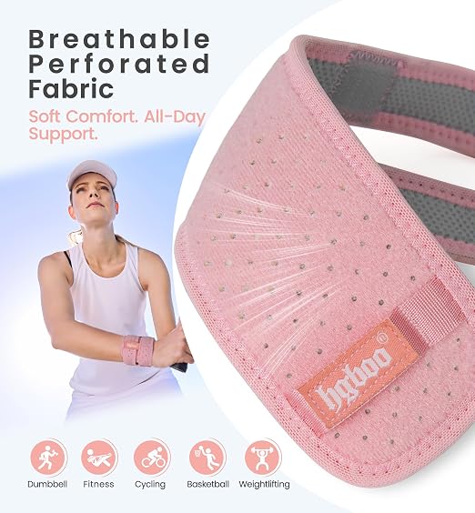 2-Pack TFCC Wrist Brace Support for Ulnar Pain, Carpal Tunnel & Tendinitis Relief, Dual Adjustable Straps Wrist Wrap, Breathable Comfortable Wrist Brace for Sports, Work & Daily Use (Pink)