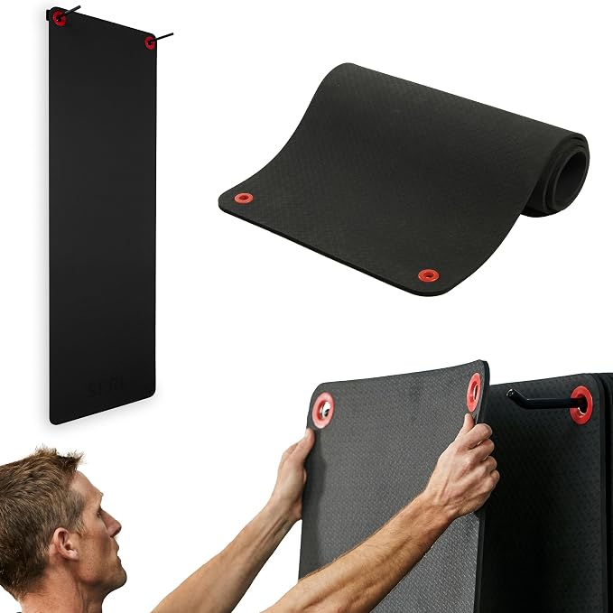 SPRI Hanging Exercise Mats for Gyms, Closed-Cell Foam Yoga & Fitness Mats with Grommets, Thick Workout Mats for Studios & Group Fitness Classes