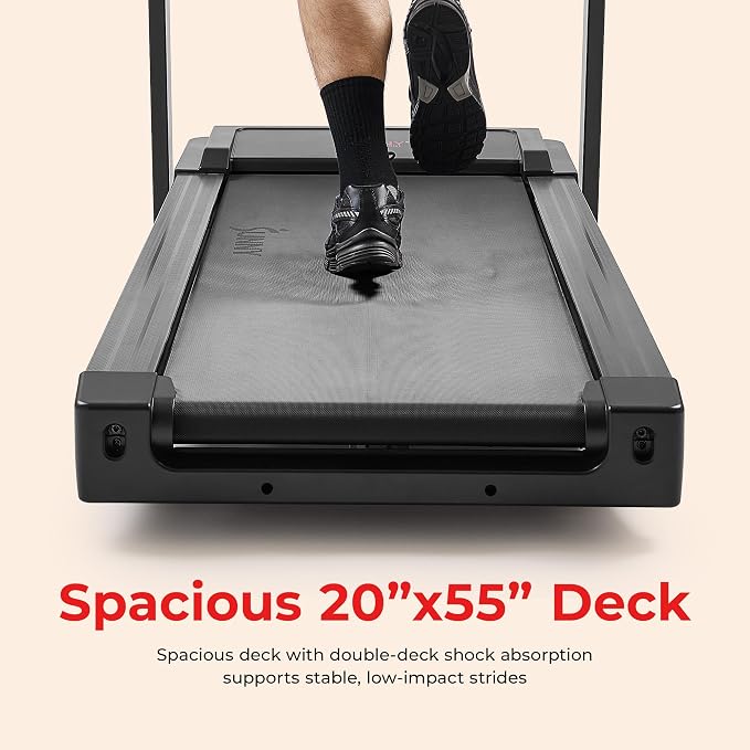 Sunny Health & Fitness 20" x 55" Auto Incline Treadmill with Folding Deck