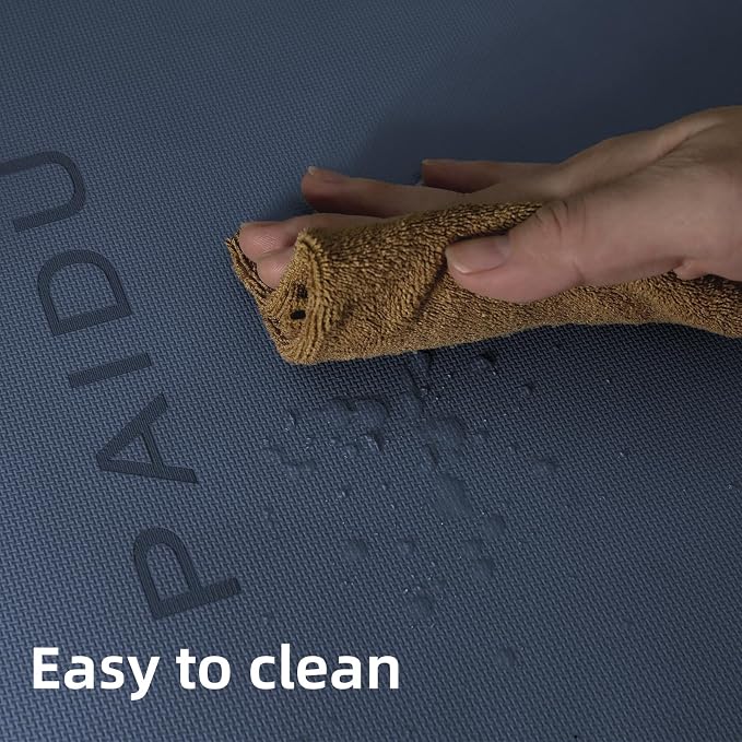 PAIDU POE Yoga Mat （10mm）Extra Thick Fitness Mat 72"x24" with Carry Strap | Non-slip, tear-resistant and suitable for all ages, perfect for yoga, Pilates, home gym and full-body workouts.