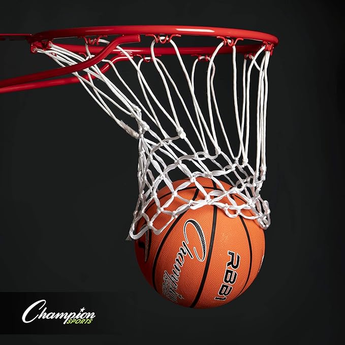 Champion Sports Rubber Basketballs – Durable Indoor & Outdoor Training & Recreational Game Balls, Multiple Sizes & Colors