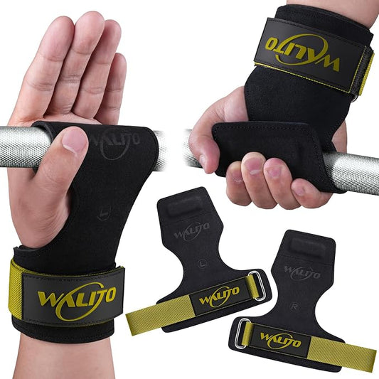 Weight Lifting Wrist Strap，Double Layer Leather Wrist Wraps with Neoprene Padding for Weightlifting & Deadlifts – Adjustable Gym Straps for Men & Women