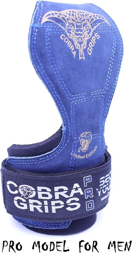 Cobra Grips Weight Lifting Gloves with Adjustable Neoprene Padded Wrist Wraps - Heavy Duty Alternative to Power Lifting Hooks for Deadlifts