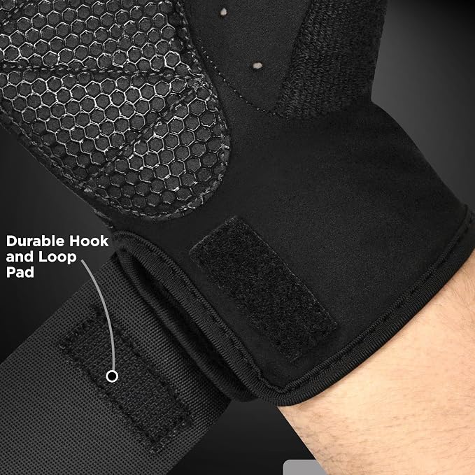 RDX Workout Gloves, 15-Inch Long Support Strap Anti Slip Palm Protection with 3 Wrist Alignment Plates, Powerlifting Deadlifting Bodybuilding Gym Fitness, Weight Lifting Exercise Training, Men Women