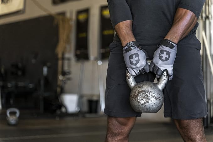 Men's Shield Protect Weightlifting Gloves, Large, Black