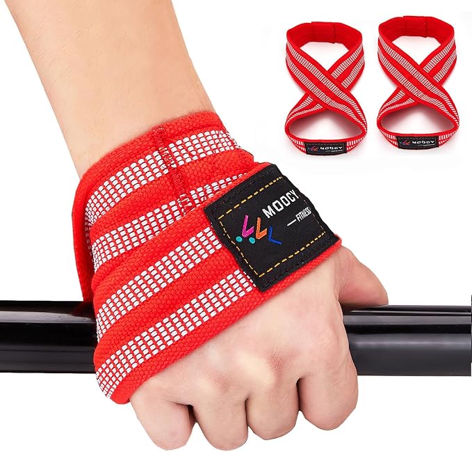 Figure 8 Lifting Straps for Deadlift,Weightlifting,Strongman,& Cross Training Strong Weightlifting Wrist Wraps