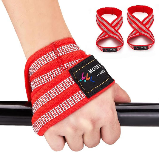 Figure 8 Lifting Straps for Deadlift,Weightlifting,Strongman,& Cross Training Strong Weightlifting Wrist Wraps