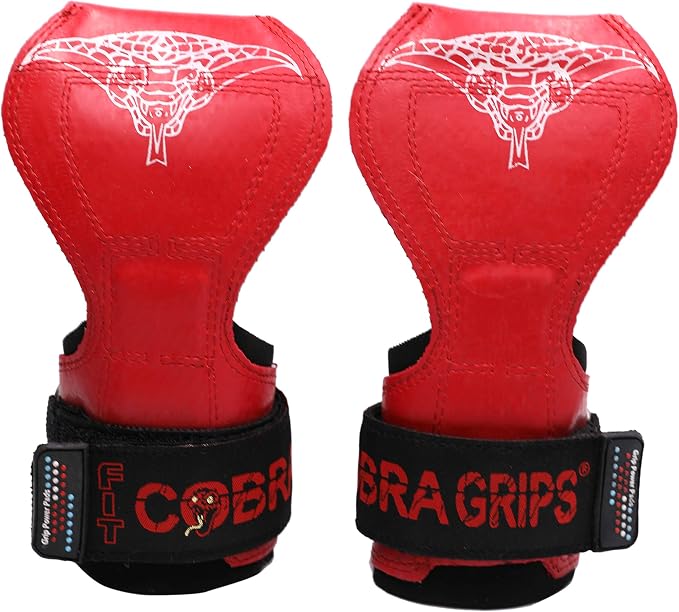 Cobra Grips Weight Lifting Gloves with Adjustable Neoprene Padded Wrist Wraps - Heavy Duty Alternative to Power Lifting Hooks for Deadlifts