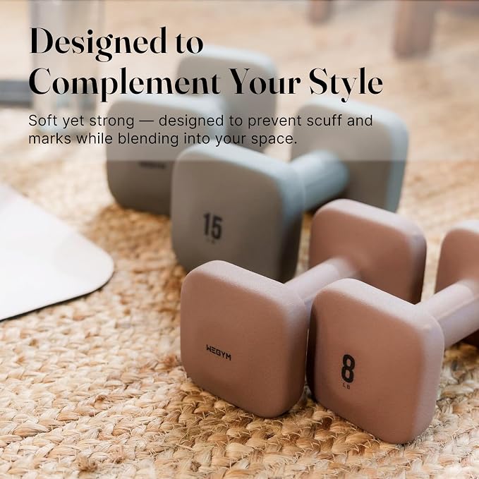 WeGym Square Dumbbells for Home Gym, Hand Weights for Strength Training