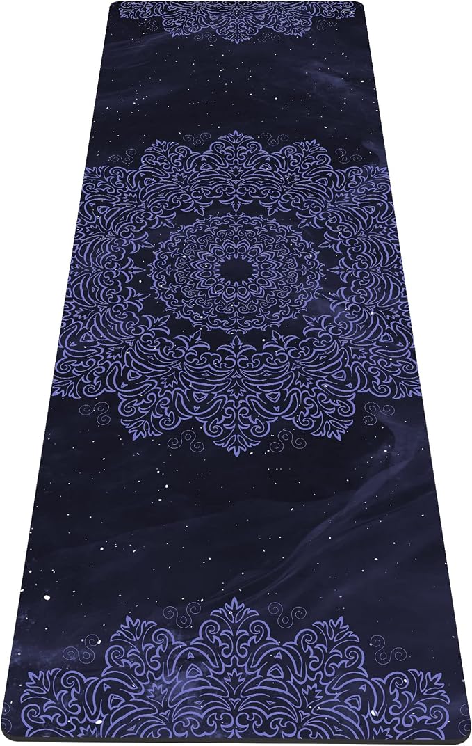 nuveti Yoga Mat Print Extra Thick TPE Non Slip Fitness Exercise Mat with Carrying Bag,72"x24" Extra Thick 6MM Exercise & Workout Mat for Yoga, Pilates Fitness and Floor Exercises