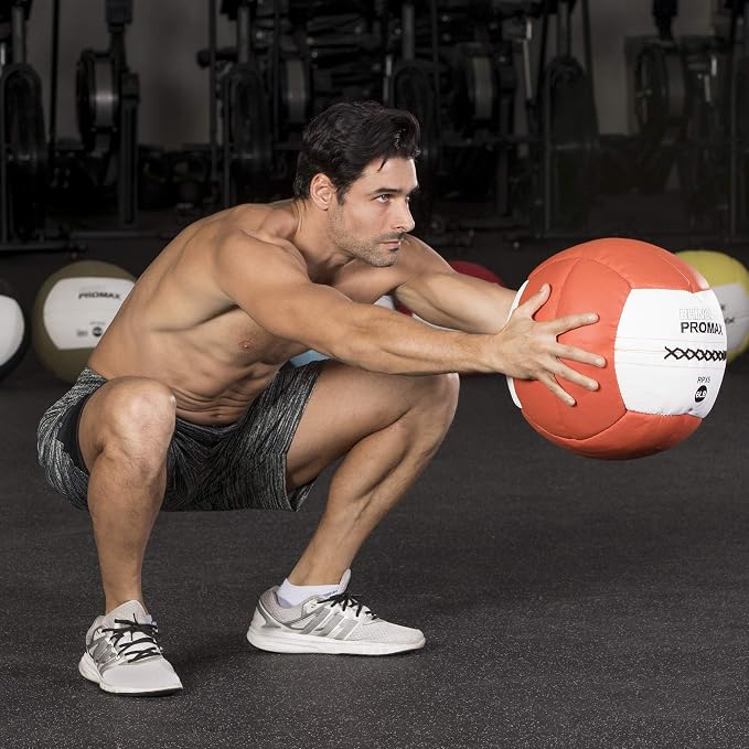 Champion Sports Rhino Promax Wall Balls - Soft Shell Non-Slip Grip for Weightlifting, Plyometrics, Cross Training, & Home Gym