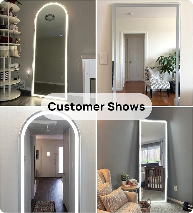 Gold Arched Full Length Mirror, XX-Large 71x26 Floor Mirror with Stand | Modern Home Decor Accent for Bedroom Decor, Tempered Large Mirror Living Room Decor, Dressing Room
