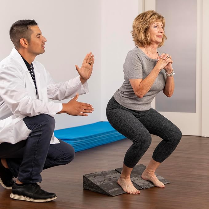 OPTP PRO-Slant – Professional Foam Incline Squat Wedge Pair and Slant Board for Squats- Workout Squat Wedges for Rehabilitation and Stretching of the Calf, Ankle and Foot | Workout squat wedges for rehabilitation and stretching of the calf, ankle and f...