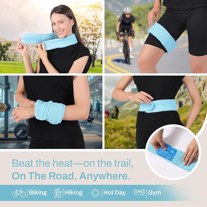 Ice Pack for Neck and Shoulders, Neck Ice Pack Wrap with 2 Reusable Packs | Cold Pack for Neck, Freezable Cooling Wrap, Post Surgery Tonsillectomy Recovery, Soft Plush Towel