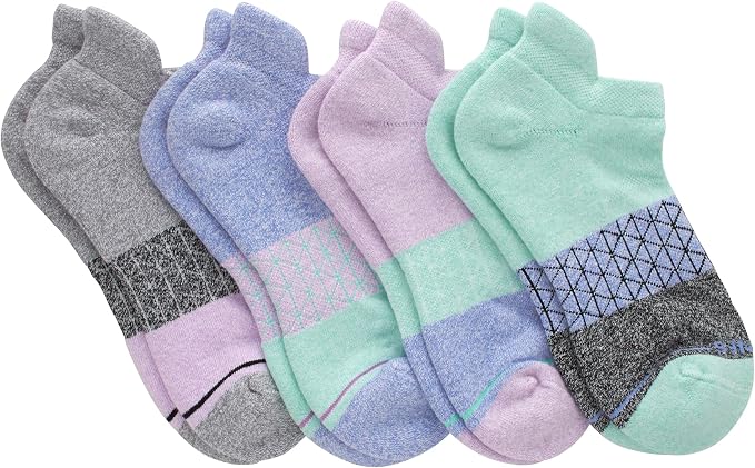 Hanes Women's Socks, 4-pack, Absolute Active Cushioned Moisture-wicking Best Women's Socks, Crew, Ankle and No Show