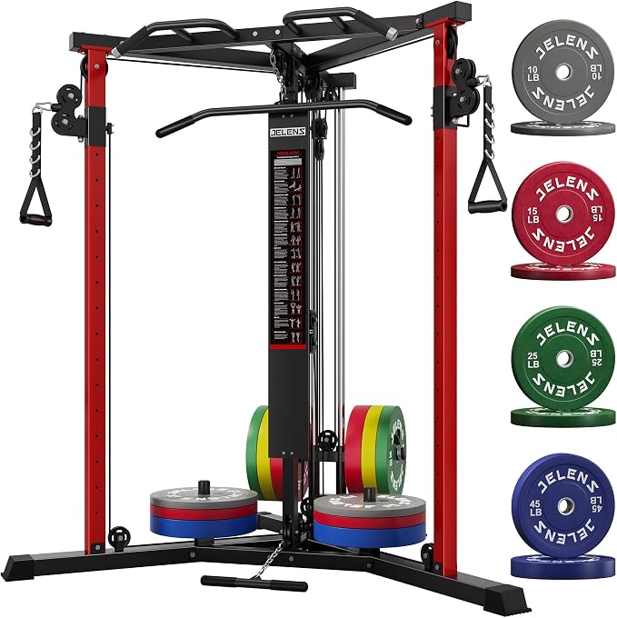 CC01 Cable Crossover Machine with High and Low Pulley System, Functional Trainer with Pull Up Bars and Optional Bundle, Cable Machine for Home Gym Power Workout