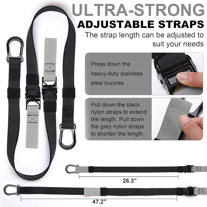 Home Resistance Training Kit | Full-Body Workout with Suspension Trainer Straps, Door Anchor, Handles, and Carrying Bag | Complete Home Gym Equipment