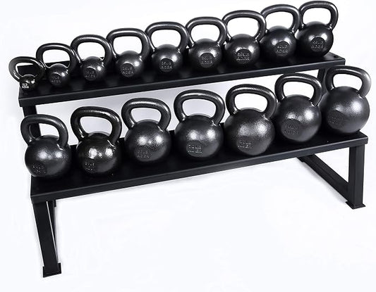 Ader Premier Kettlebell Set w/DVD & Free Rack- (5-100lb) 16pcs