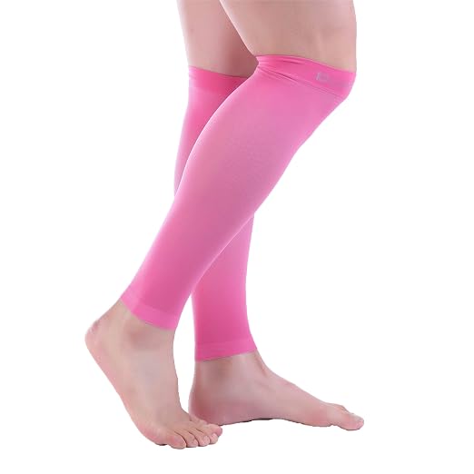 Doc Miller Calf Compression Sleeves 30-40 mmHg for Men & Women, 1 Pair | Knee High, Medical Grade, Footless Compression Socks, Shin Splints, Leg Swelling, Varicose Veins, Wide Calf, Nurses, Recovery