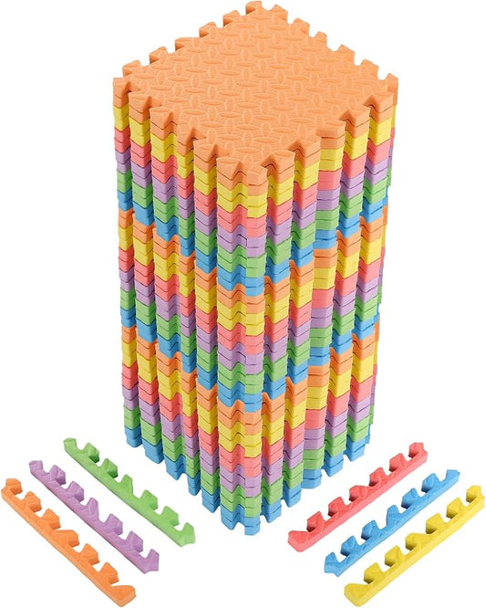 Arrowbash 12x12x1 Inch EVA Thick Interlocking Foam Floor Tiles Puzzle Exercise Mat Foam Mats for Home Gym Pets(Colorful,36)