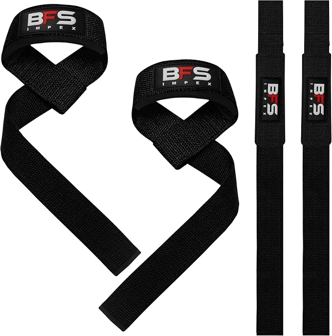 Lifting Straps for Weightlifting, Weightlifting Cotton Straps with Neoprene Padding for Men women Gym Wrist Straps for Bodybuilding powerlifting, Strength Training and Deadlifting