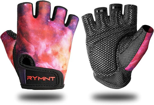 Workout Gloves for Women Men, Weight Lifting Gloves Padded, Full Palm Grip | Gym Grip Gloves for Weightlifting, Rowing, Exercise, Cycling, Dumbbells, Kettlebells, Home Work Out Equipment, Half-finger