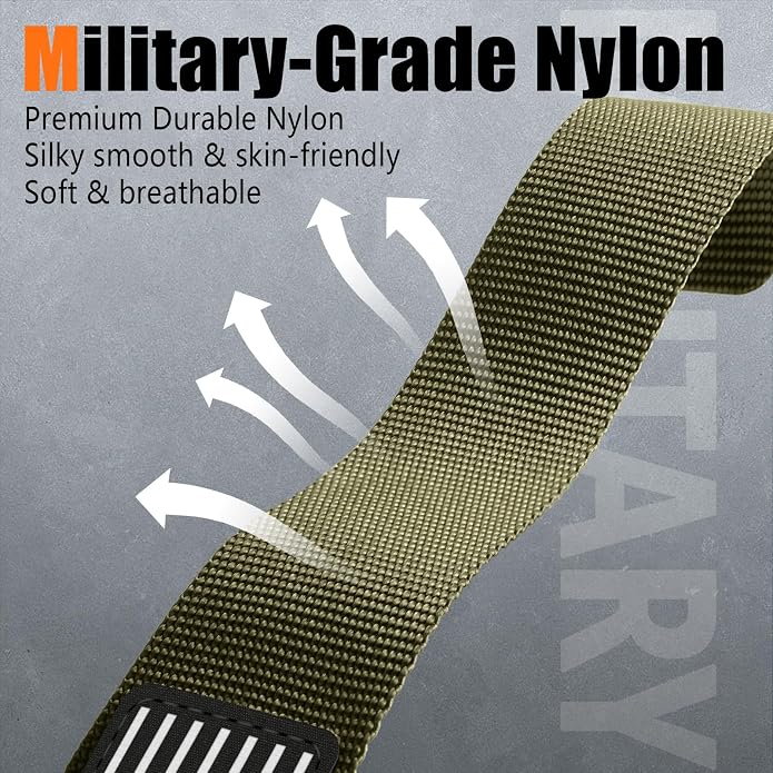 Rugged Nylon- Compatible with Apple Watch Ultra 3/ Ultra 2 Band 49mm Men,Tactical Soft Woven Stars- Stripes Flag Sport Strap for iWatch Bands 46mm 45mm 44mm 42mm Series 11 10 9 8 7 6 5 4 3 2 1 Se