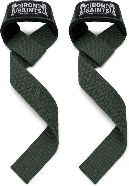— Padded Weightlifting Wrist Straps — Silicone Grip Lifting Straps for Deadlifts, Powerlifting, Bodybuilding & Strength Training — Cotton Deadlift Straps for Men & Women (Pair)