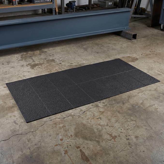 VICASKY Thick Non-slip Folding Treadmill Floor Mat Shock Absorbing Fitness Equipment Pad for Home Gym Compatible with Treadmills Stationary Bikes Cardio Machines