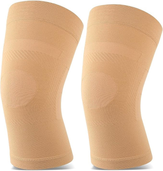 TOFLY Knee Sleeves 20-30mmHg Compression Brace for Joint ACL MCL Arthritis | Lightweight Breathable Fabric, Wear Under Pants, For Men Women, 1 Pair Support For Arthritis, ACL, MCL, Sports Recovery