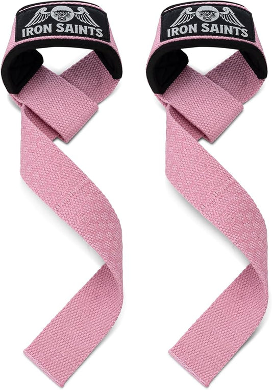 — Padded Weightlifting Wrist Straps — Silicone Grip Lifting Straps for Deadlifts, Powerlifting, Bodybuilding & Strength Training — Cotton Deadlift Straps for Men & Women (Pair)