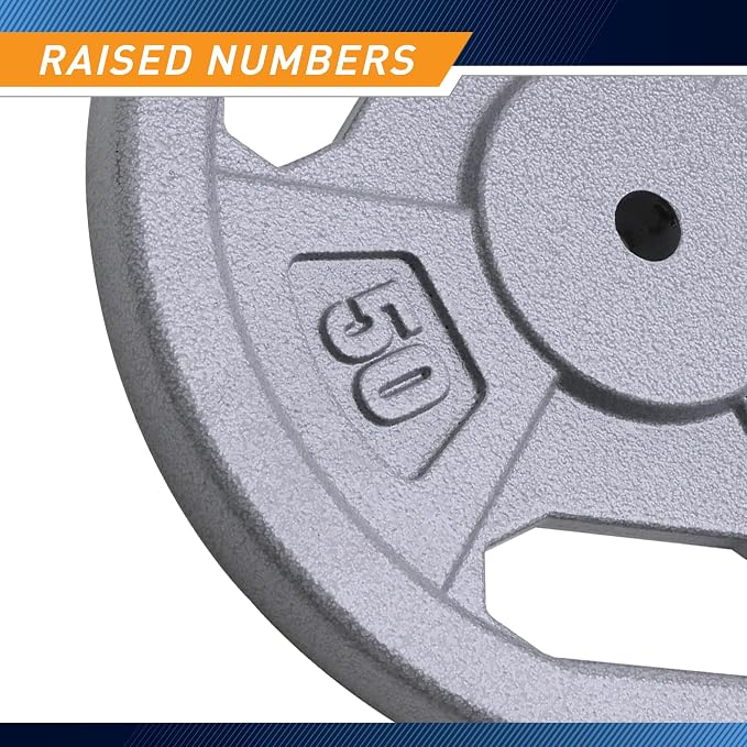 Marcy Cast Iron 50lb 1" Standard Grip Plate - B5G-5550