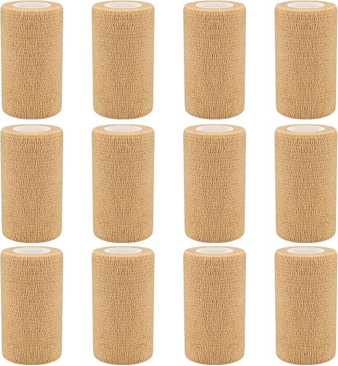 6pcs 2in Self Adhesive Bandage Wraps, 12 Colors, 5 Yard Wraps for Sports