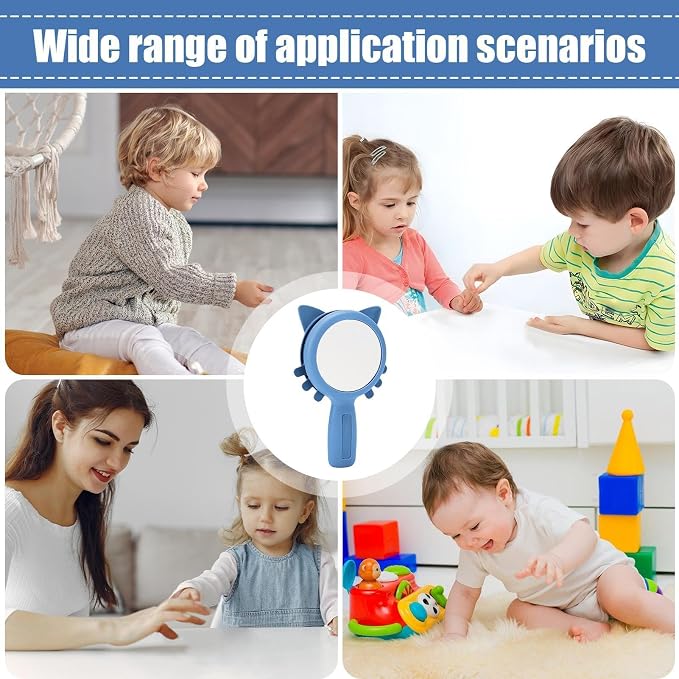 See My Feelings Mirror | Handheld Shatterproof Mirror | Calming Funny Anger Management Toys For Preschool Children Room Daycare Home School Kitchen Office Gym Hotel Party Camping Restaurant Playing Di
