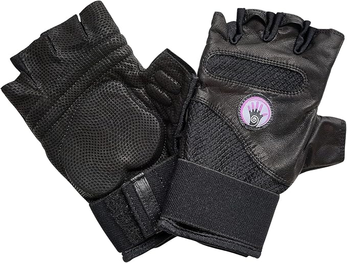 Fitness Fingerless Gloves for Men & Women | Large Black Weight Lifting Glove with Ergonomic Gel Pad Wrist Support, Non-Slip Grip, Comfortable Workout Glove for Gym Exercise & Training