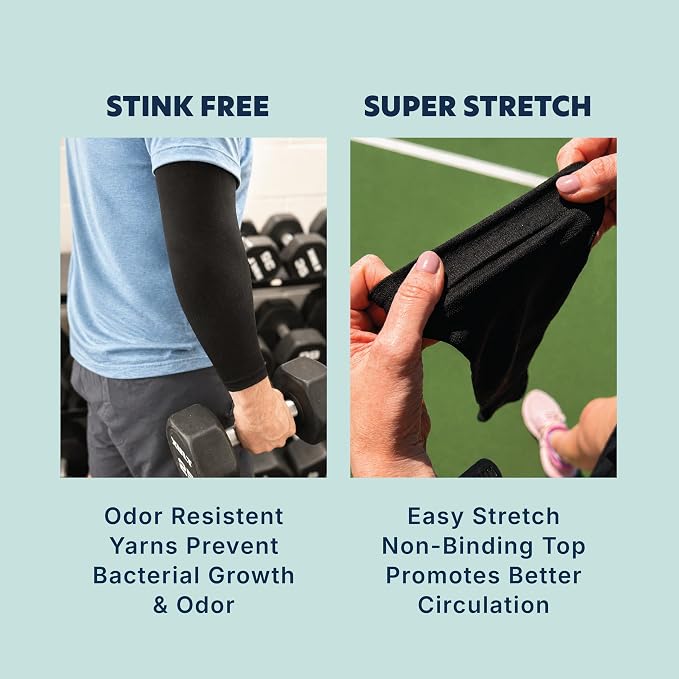 Doctor's Choice Full Arm Compression Sleeve, 10-20 mmHg, Men & Women | Graduated Support, Breathable Moisture-Wicking Fabric, Non-Binding Fit, Ideal for Recovery, Daily Wear, Running & Active Life