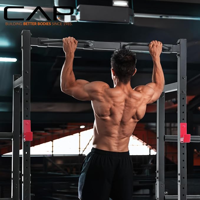 CAP Barbell Power Rack with Pull Up Bar & Attachments - Multiple Colors