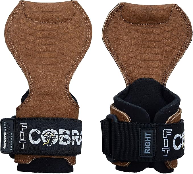 Cobra Grips Weight Lifting Gloves with Adjustable Neoprene Padded Wrist Wraps - Heavy Duty Alternative to Power Lifting Hooks for Deadlifts
