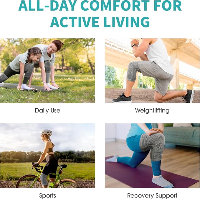 Vital Salveo S-Support 3D Bio-Dynamic Recovery Knee Sleeve – High-Impact Compression for Athletes, Stability & Training-Light Grey (1PC)/XL