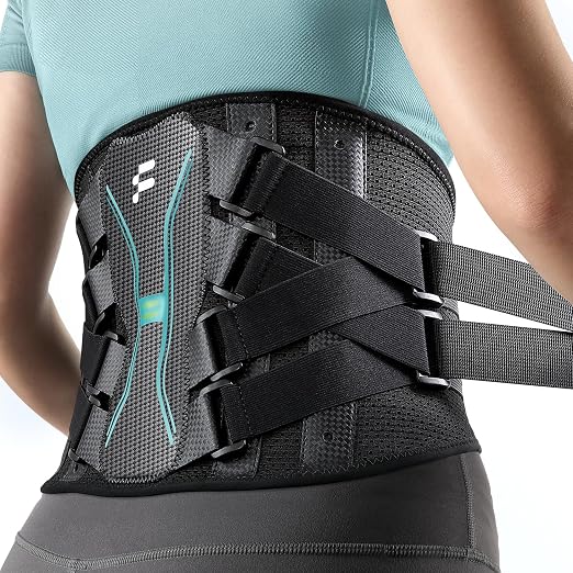 Back Brace for Women Men for All-day Wear & Support, Enhanced Back Support | Removable 3D Lumbar Support Pad, Carbon Fiber Splint, Adjustable Back Compression, Wear Under Clothes, Lower Back Pain Relief