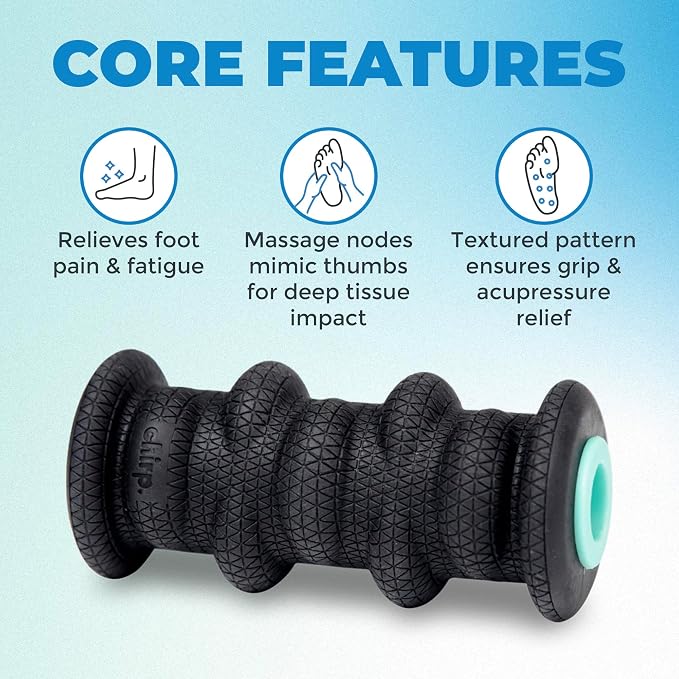Chirp Wheel XR 2" Foot Roller, Acupressure Roller for Tired Feet, Mint | Acupressure Foot Roller, Textured Foam Roller for Feet, Plantar Massage, Muscle Recovery, Compact 2 Inch
