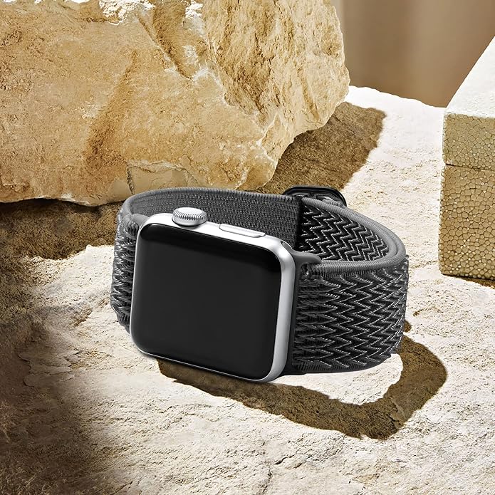 Lerobo Stretchy Nylon Solo Loop Band, Compatible with Apple Watch Series 11 10 9 8 7 6 5 4 3 SE3/2/1 Ultra3/2/1, Adjustable Strap for iwatch Band 44mm 45mm 46mm 49mm 42mm 40mm 41mm 38mm for Women Men