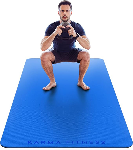 Large Exercise Mat – Extra Thick 10mm Workout Mat (72"x32") – Non-Slip TPE Yoga Mat for Women & Men – Pilates, HIIT, Fitness & Home Gym Mat – Includes Free Carry Bag