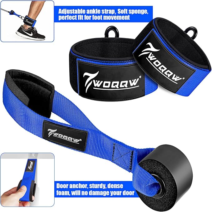 WOQQW Heavy Resistance Bands for Working Out, 350lbs/450lbs Exercise Bands with Handles, Workout Bands Set for Men, Fitness Weight Bands for Muscle Strength Training,Stretching,Slim,Home Gym Equipment