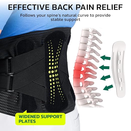 Back Brace for Lower Back Pain Relief with 360-Degree Biochemical Hug Support, Back Support Belt for Men and Women, Soft Breathable Fabric Lumbar Support for Herniated Disc, Sciatica S