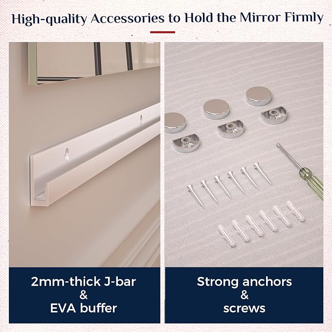 Keonjinn 65" x 22" x 2PCS Full Length Home Gym Mirror for Wall,Frameless Glass Large Body Workout Mirrors for Gym, Bedroom, Garage, Studio, Oversized Tall Mirror, Activity, Wall Mounted Only