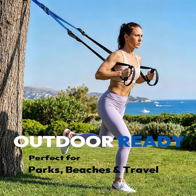FITKIT Suspension Straps with Built-in Door Anchor, 700 lb Capacity
