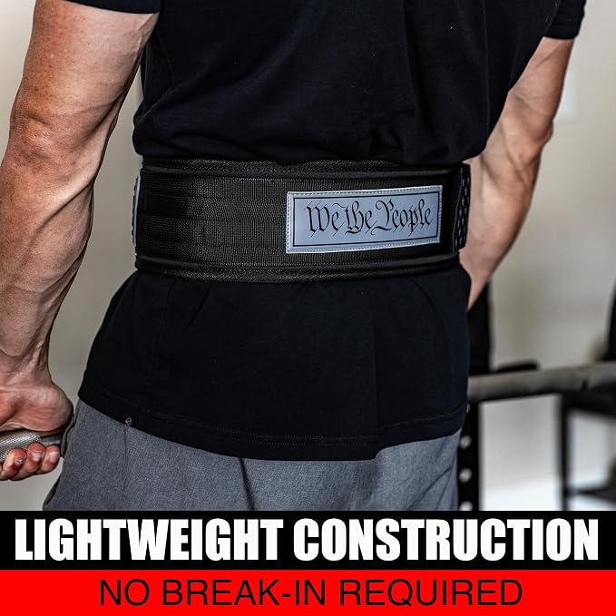 Iron Infidel Recon Weight Lifting Belt - 4" Wide Self Locking Gym Belt for Men & Women, EVA Foam Core Support Weight Belt for Squatting, Deadlifting, Powerlifting, Workout, Fitness & Crossfit