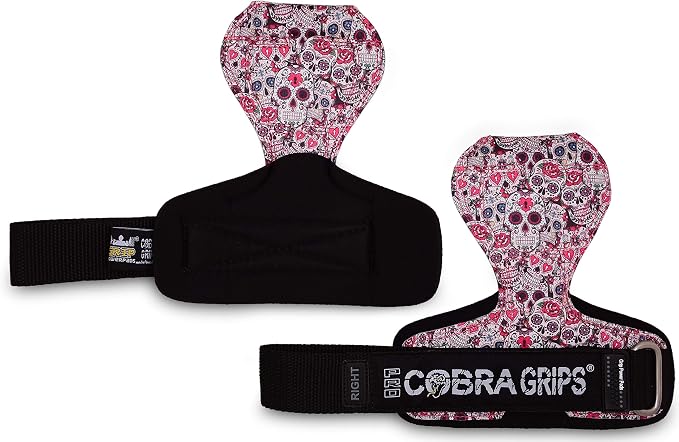 Cobra Grips Weight Lifting Gloves with Adjustable Neoprene Padded Wrist Wraps - Heavy Duty Alternative to Power Lifting Hooks for Deadlifts