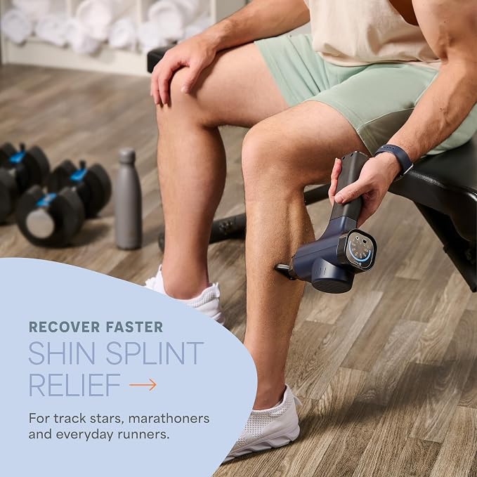 LifePro Sonic Massage Gun Percussion Muscle Massager, 8 Heads & 5 Speeds | Up to 6-Hr Runtime, Deep Tissue Massage Gun for Neck, Back, Calves, Quads, Feet, Trigger Points & Recovery Support